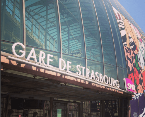 départ pour Le Mans, gare de Strasbourg
