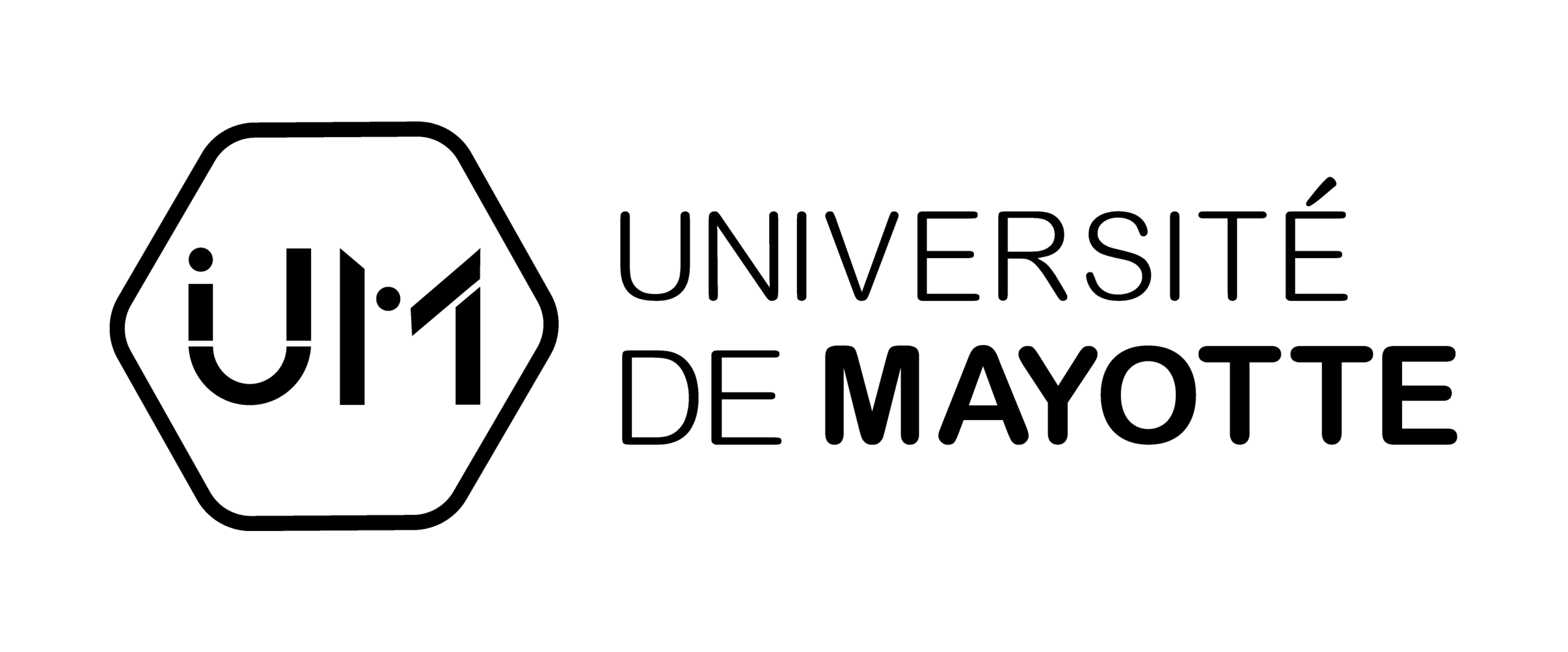 Logo Université de Mayotte noir fond blanc